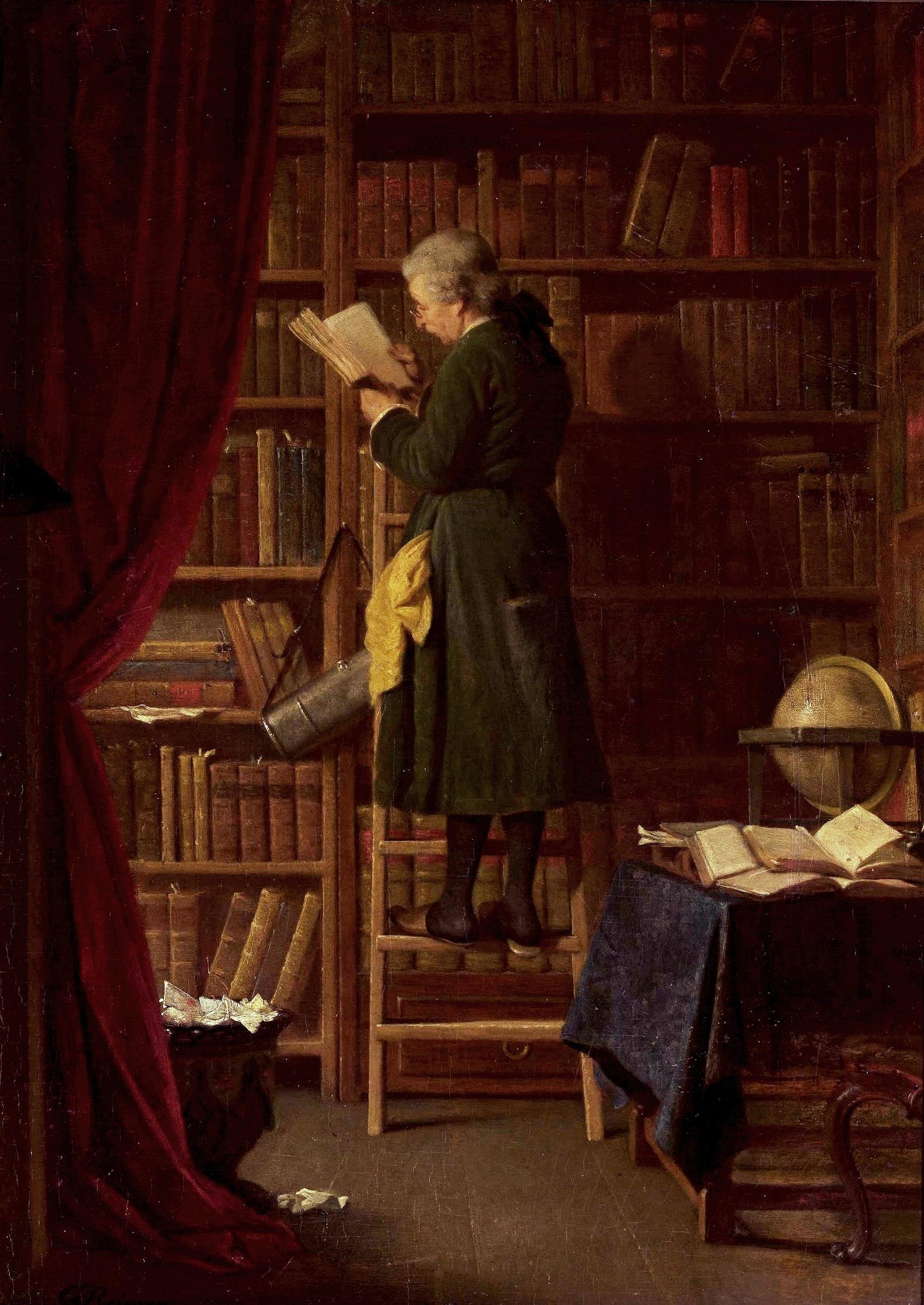 Georg Reimer-In the library-between 1850 and 1866